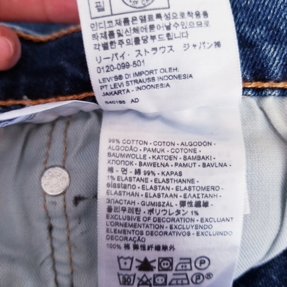 LEVI'S 512s Slim Fit Tapered Leg In Faded Indigo Men's Size 36×34 - Picture 9 of 11